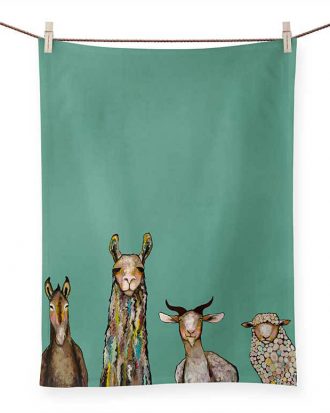 Llama and Friends Tea Towel